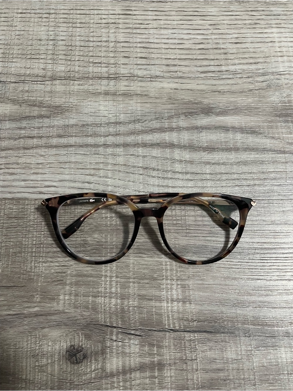 Lacoste Women's Tortoiseshell Round Optical Glasses
